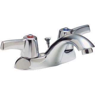 Delta Chrome 2 Handle Bathroom Sink Faucet (Drain Included)