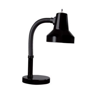 Dainolite Lighting 19 in Adjustable Black Desk Lamp with Metal Shade
