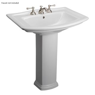 Barclay Washington 32.75 in H White Vitreous China Complete Pedestal Sink
