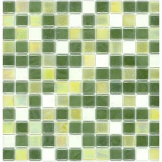 Elida Ceramica Recycled Grass Glass Mosaic Square Indoor/Outdoor Wall Tile (Common 12 in x 12 in; Actual 12.5 in x 12.5 in)