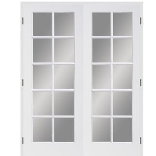 ReliaBilt 15 Lite French Solid Core Pine Universal Interior French Door (Common 80 in x 48 in; Actual 81.5 in x 49.75 in)