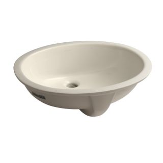 KOHLER Caxton Biscuit Undermount Oval Bathroom Sink with Overflow
