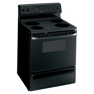 Hotpoint 30 in Smooth Surface Freestanding 5 cu ft Self Cleaning Electric Range (Black)