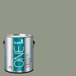Olympic One 116 fl oz Interior Satin Green Tea Leaf Latex Base Paint and Primer in One with Mildew Resistant Finish