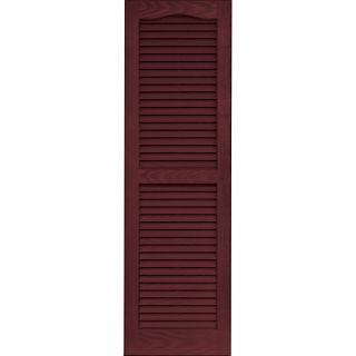 Vantage Cranberry Louvered Vinyl Exterior Shutter (Common 47 in x 14 in; Actual 46.68 in x 13.875 in)