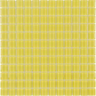 Elida Ceramica 12 x 12 Mosaic Sun Yellow Glass Wall Tile