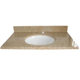 allen + roth 49 in W x 22 in D Desert Gold 8 in Widespread Granite Undermount Single Sink Bathroom Vanity Top