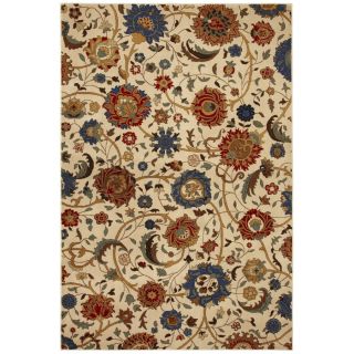 Mohawk Home Select Versailles Whispering Vines 5 ft 3 in x 7 ft 10 in Rectangular Beige Transitional Area Rug