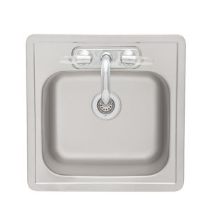 Franke USA 22 Gauge Single Basin Drop In Stainless Steel Bar Sink with Faucet