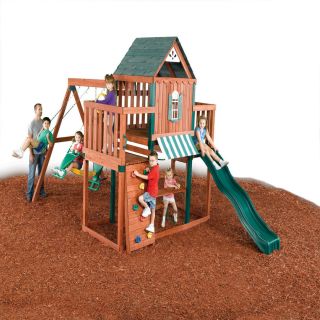 Swing N Slide Winchester Ready to Assemble Kit Residential Wood Playset with Swings