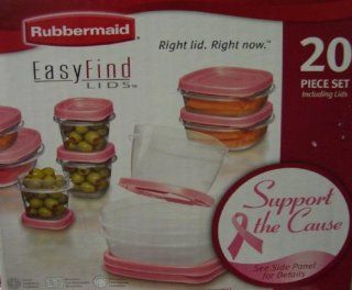 Rubbermaid Easy Find Lids 20pc PINK "Support the Cause" Set  