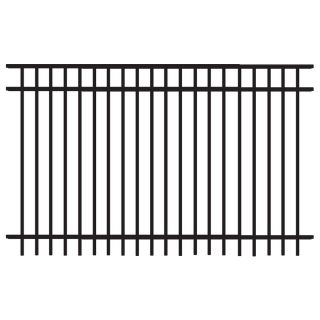 Barrette Black Aluminum Fence Panel (Common 60 in x 96 in; Actual 59 in x 94 in)