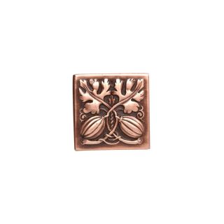 Notting Hill 1 1/2 in Copper Kitchen Garden Square Cabinet Knob