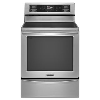 KitchenAid Architect II 30 in Smooth Surface Freestanding 5 Element 6.2 cu ft Self Cleaning Convection Electric Range (Stainless Steel)