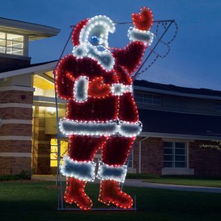 Holiday Lighting Specialists 17 ft Animated Waving Santa Outdoor Christmas Decoration with LED Multicolor Multi Function Lights
