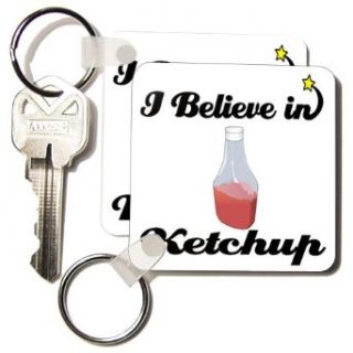 Dooni Designs I Believe In Designs   I Believe In Ketchup   Key Chains   set of 2 Key Chains Clothing