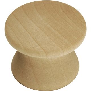 Hickory Hardware 1 in Wood Natural Woodcraft Round Cabinet Knob