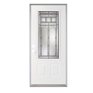 ReliaBilt 3/4 Lite Prehung Inswing Steel Entry Door Prehung (Common 80 in x 36 in; Actual 81 in x 37 in)