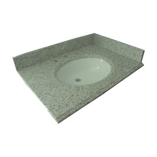 allen + roth 37 in W x 22 in D Mission White Granite Undermount Single Sink Bathroom Vanity Top