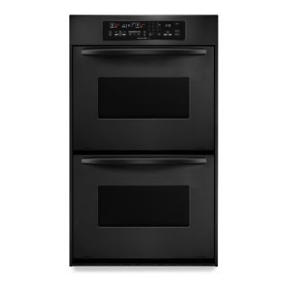 KitchenAid Architect 24 in Self Cleaning Convection Double Electric Wall Oven (Black)