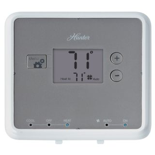 Hunter Rectangle Mechanical Non Programmable Thermostat