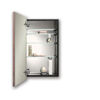 Broan City 16 1/2 in x 26 1/2 in Chestnut Metal Surface Mount and Recessed Medicine Cabinet