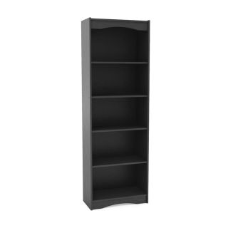 Sonax Hawthorn Midnight Black 6 ft 5 Shelf Bookcase