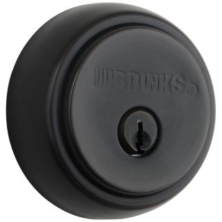 Brinks Home Security Push Pull Rotate Tuscan Bronze Residential Single Cylinder Deadbolt