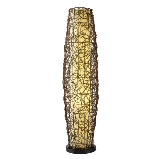 allen + roth 52 in H Aged Bronze Outdoor Floor Lamp with Plastic Shade