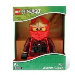 Lego Year 2011 Ninjago "Masters of Spinjitzu" Animated Series 9 Inch Tall Figure Alarm Clock Set# 9003097   KAI with Backlight Display, Moving Arms and Legs Plus "Golden" Sword Toys & Games