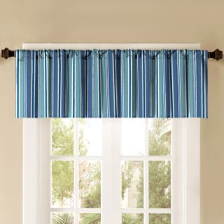 Style Selections 52 in L Thermal Navy Tailored Valance