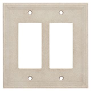 Somerset Collection 2 Gang Sand GFCI Cast Stone Wall Plate