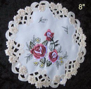 Red Rose Doilies, Sizes 8", 12", 16", or 24", Selected By Clicking "4 New" Beside the Product Photo   Place Mats
