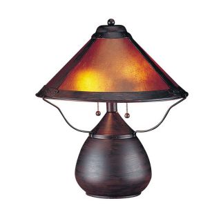 Cal Lighting 17 in Rust Indoor Table Lamp with Plastic Shade