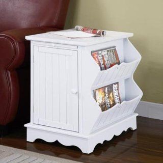 Powell Color Story Pure White Recliner Table   End Tables