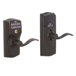 Schlage LiNK Aged Bronze Residential Electronic Door Lever