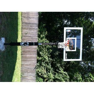Spalding In Ground Basketball System with Glass Backboard   60"  Inground Basketball Systems  Sports & Outdoors