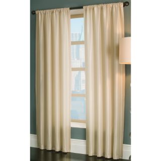allen + roth Florence 84 in L Solid Cream Rod Pocket Window Curtain Panel