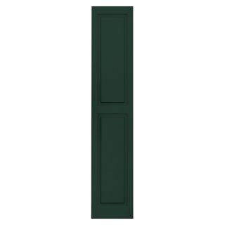 Vantage 2 Pack Midnight Green Raised Panel Vinyl Exterior Shutters (Common 71 in x 14 in; Actual 70.5 in x 13.875 in)