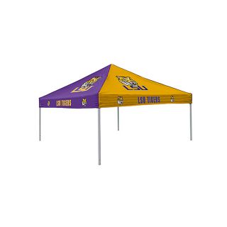Logo Chairs Checkerboard Tent 9 ft W x 9 ft L Square Purple and Yellow Standard Canopy