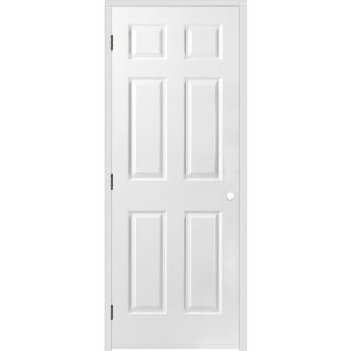 ReliaBilt 6 Panel Hollow Core Textured Molded Composite Right Hand Interior Single Prehung Door (Common 80 in x 32 in; Actual 81.75 in x 33.75 in)