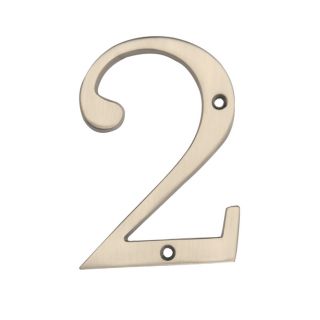 Gatehouse 3.94 in Satin Nickel House Number 2