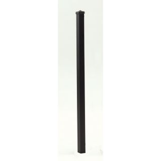Gilpin Black Steel Flat Cap Fence Post (Common 84 in; Actual 84 in)