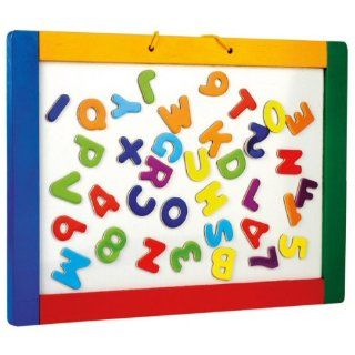 Hanging magnetic blackboard with letters, both sided Toys & Games