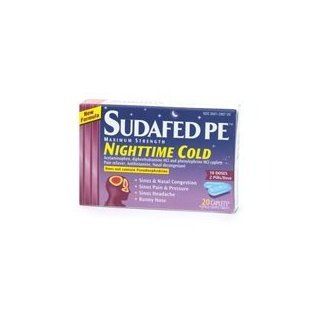 Sudafed PE Maximum Strength Nighttime Cold, Caplets 20 ea Health & Personal Care