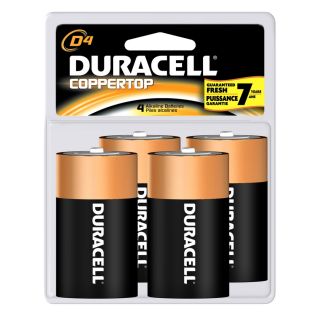 Duracell 4 Pack D Alkaline Batteries