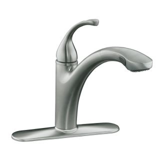 KOHLER Forte Vibrant Stainless Pull Out Kitchen Faucet