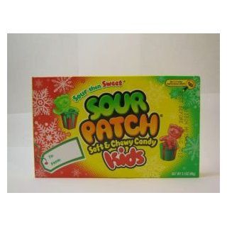 Christmas Sour Patch Kids Theater Box   3.1oz  Gummy Candy  Grocery & Gourmet Food