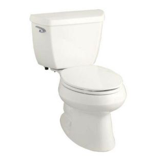KOHLER Wellworth Biscuit 1.28 GPF (4.85 LPF) 12 in Rough In WaterSense Elongated 2 Piece Standard Height Toilet