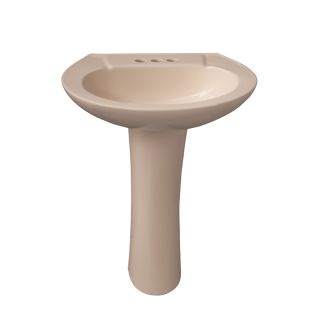 Barclay Hampshire 33 in H Bisque Vitreous China Complete Pedestal Sink